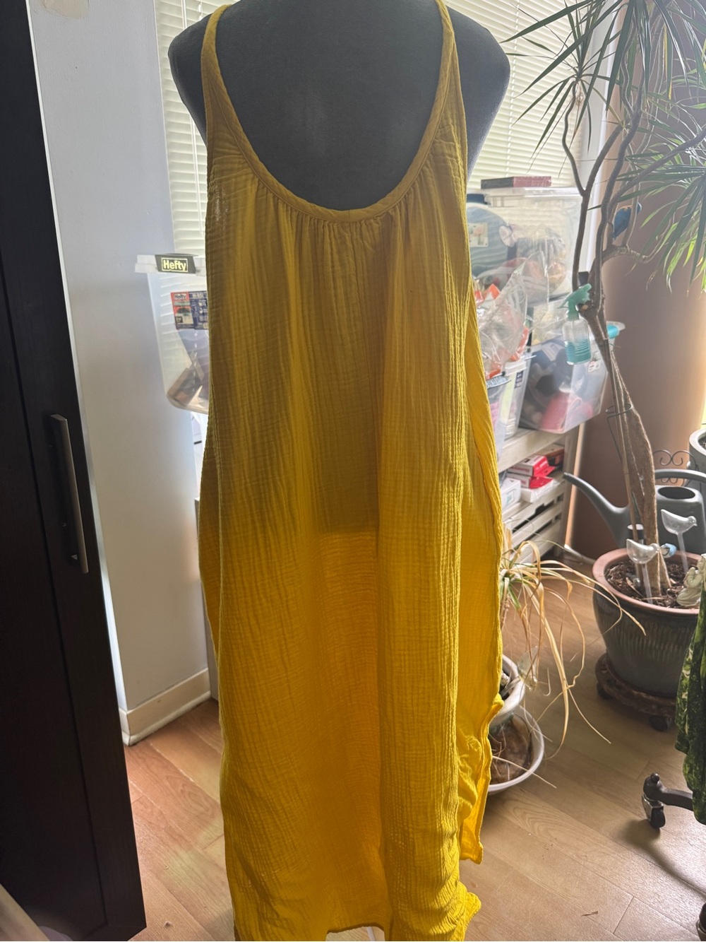 Universal Thread Mustard Yellow Sleeveless Maxi Dress